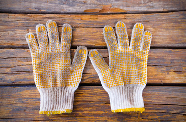 Old cotton work glove