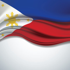 Vector of  Philippine flag blowing in the wind.