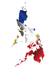 Vector of  Philippine flag blowing in the wind.