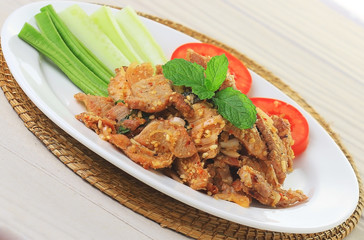 Thailand Food Spicy Pork salad