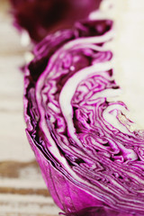 Cutted red cabbage