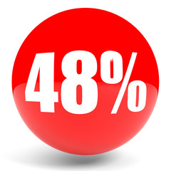 Discount 48 percent off. 3D illustration.