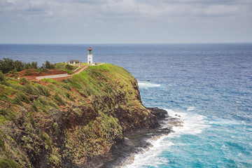 Fototapeta na wymiar Kilauea Point and its lighthouse