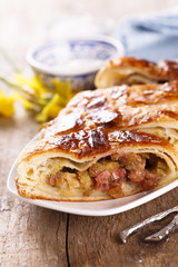Rhubarb strudel