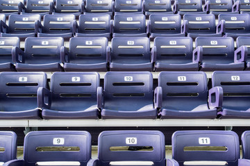 Fototapeta premium Purple Stadium Seats Straight On
