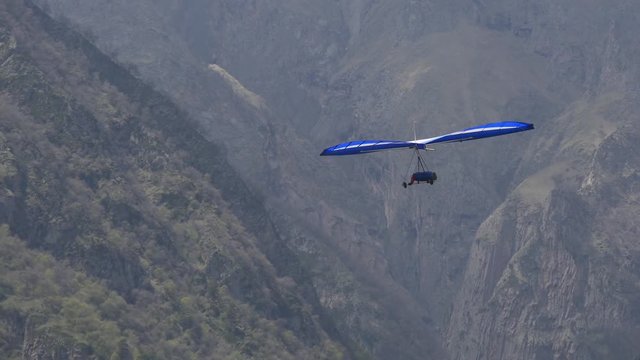 Blue hang glider