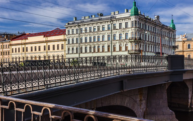 Bridge of the Fontanka River in Saint Petersburg, Russia