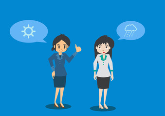 illustrator of attitude talking