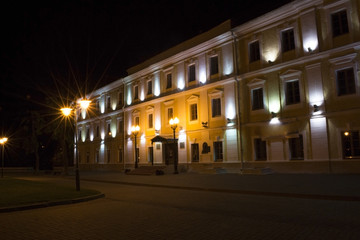 Fototapeta na wymiar Street city at night 