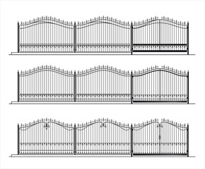 Illustration of the different designs of fences