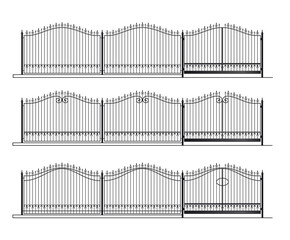 Illustration of the different designs of fences