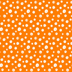 Doodle seamless pattern background. Hand drawn circles 