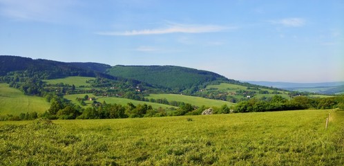 Beautiful landscape in the mountains in summer. Czech Republic - the White Carpathians - Europe.