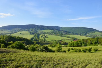 Fototapeta na wymiar Beautiful landscape in the mountains in summer. Czech Republic - the White Carpathians - Europe.