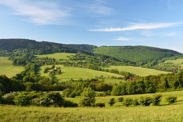 Fototapeta premium Beautiful landscape in the mountains in summer. Czech Republic - the White Carpathians - Europe.
