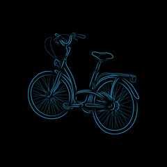 Outline of bicycle, vector illustration - 111521469