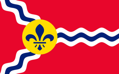 Fototapeta premium Flag of St. Louis in Missouri, USA