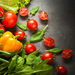 Organic fresh vegetables.