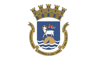 Flag of San Juan, Puerto Rico, USA - obrazy, fototapety, plakaty