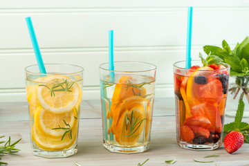 Detox water cocktails