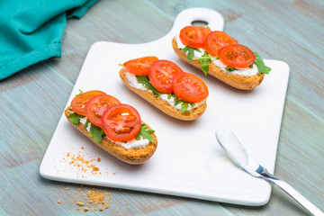 Bruschetta with cottage cheese
