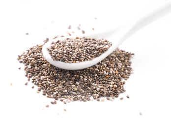 chia on white background. 