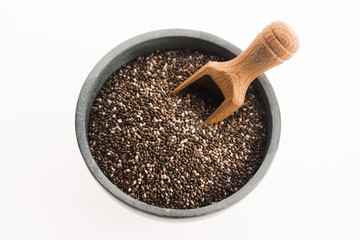 chia seeds isolated on white