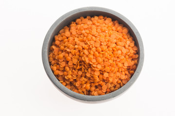 Lentils Isolated on White Background