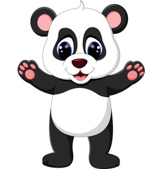 Obraz premium illustration of cute baby panda cartoon