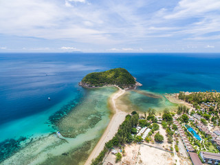 Koh Phangan Thailand earial view