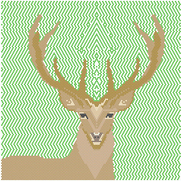 deer image of geometric shapes