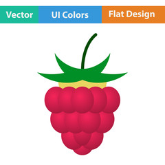 Flat design icon of Raspberry