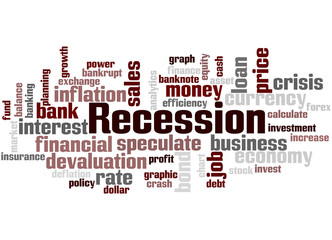 Recession, word cloud concept 4