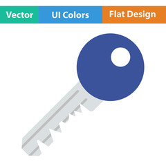 Flat design icon of Key