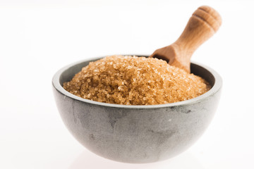brown sugar isolated on a white background