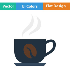 Flat design icon of Coffee cup