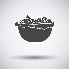 Salad in plate icon