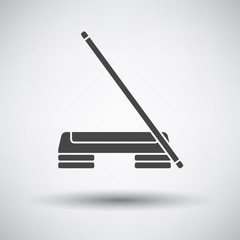 Step board and stick icon