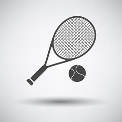 Tennis rocket and ball icon