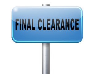 final clearance