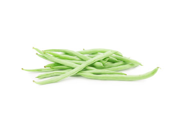 green peas isolated on white background.