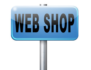 web shop and online shopping