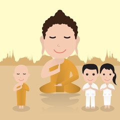  illustration of Buddhist cartoon