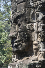 Fototapeta na wymiar Angkor Watt - Temple ruin walls of the khmer city of angkor wat - State monument 