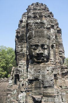 Angkor Watt - Temple ruin walls of the khmer city of angkor wat - State monument 