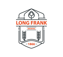 Beer logo template. Vector design element.