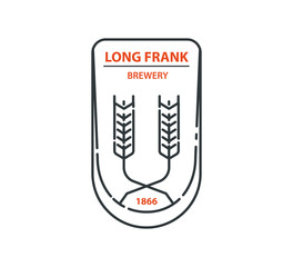 Beer logo template. Vector design element.