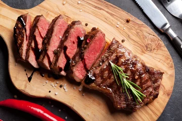 Photo sur Plexiglas Steakhouse Steak de contre-filet grillé