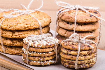Set of stacked cookies