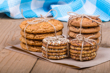 Set of stacked cookies